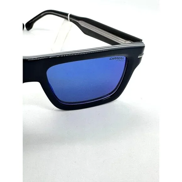 CARRERA men's square sunglasses- Black/Blue54mm Model 305/S Y00
